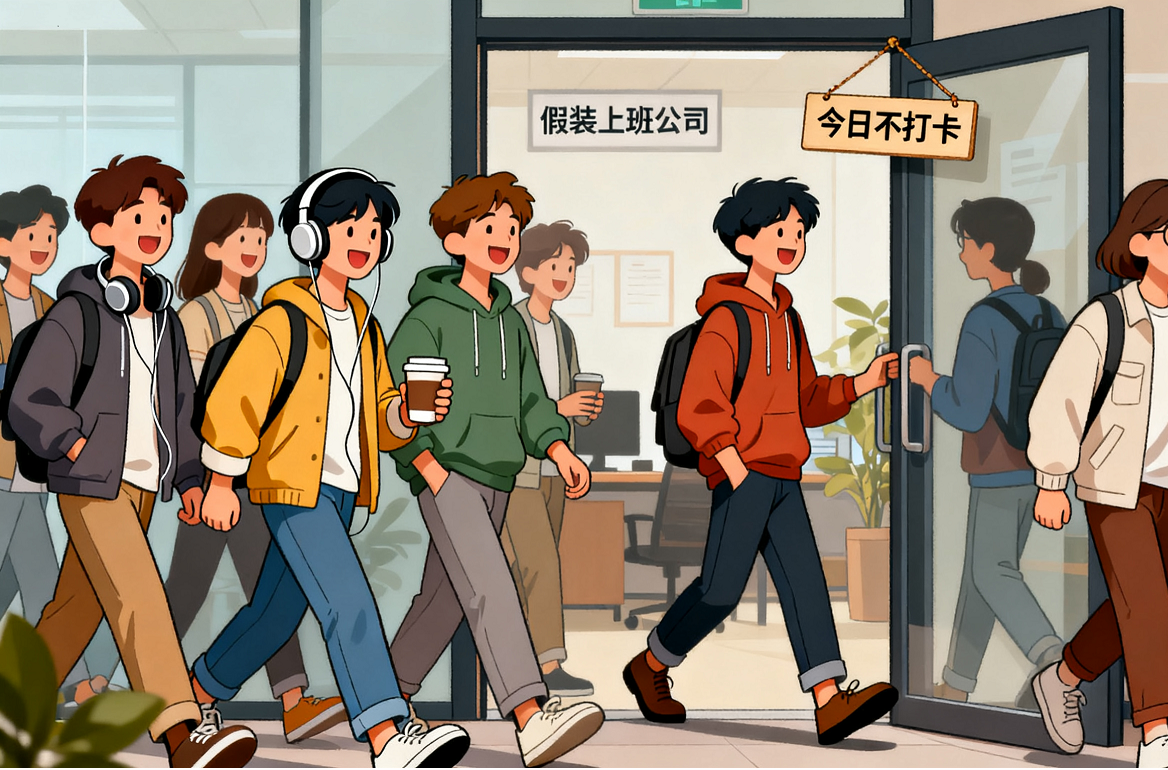 假装上班